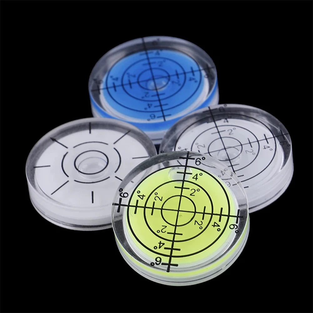 32mm Round Acrylic Spirit Bubble Level - Surface Degree Marking Measuring Tool for Construction & Manual Work