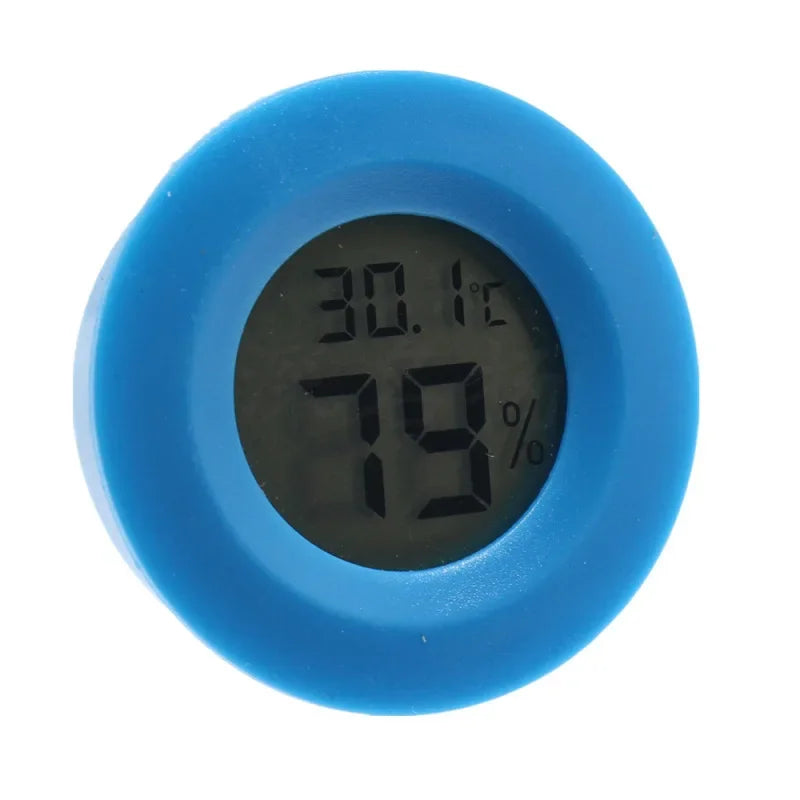 Digital Outdoor Thermometer Hygrometer - Electronic Round Display for Reptile Habitats, Camping & Sports Equipment