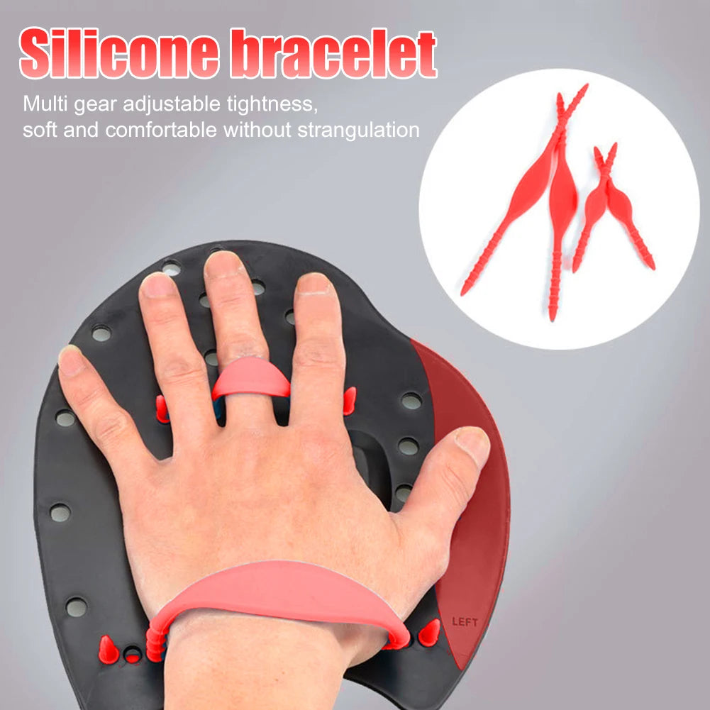 Swimming Training Hand Paddles & Webbed Gloves - Water Sport Fins Flippers for Adults & Children