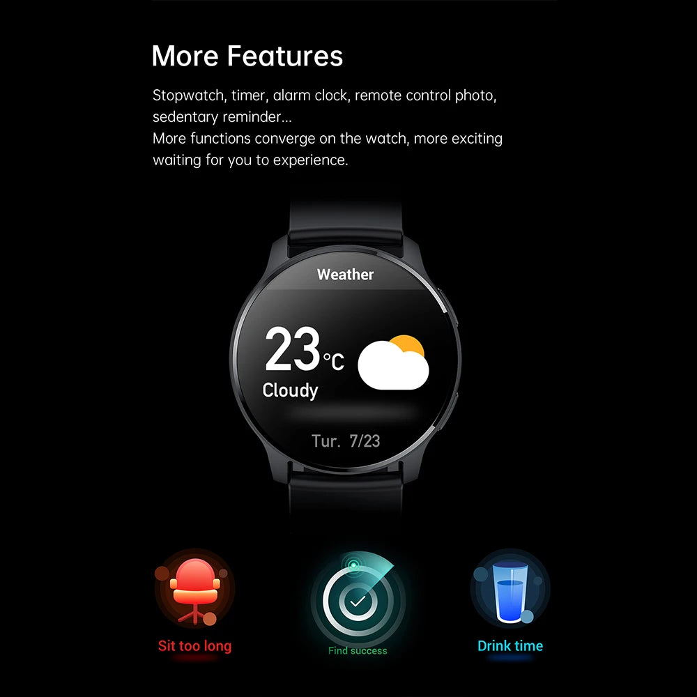 Smart Fitness Watch Pro - 1.32" Display with Bluetooth Calling, Blood Pressure & Oxygen Monitoring for Men & Women (2025 Edition)