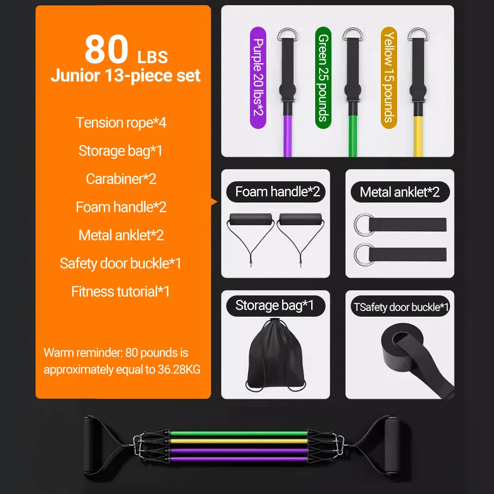 Premium Resistance Bands Set for Bodybuilding and Muscle Training