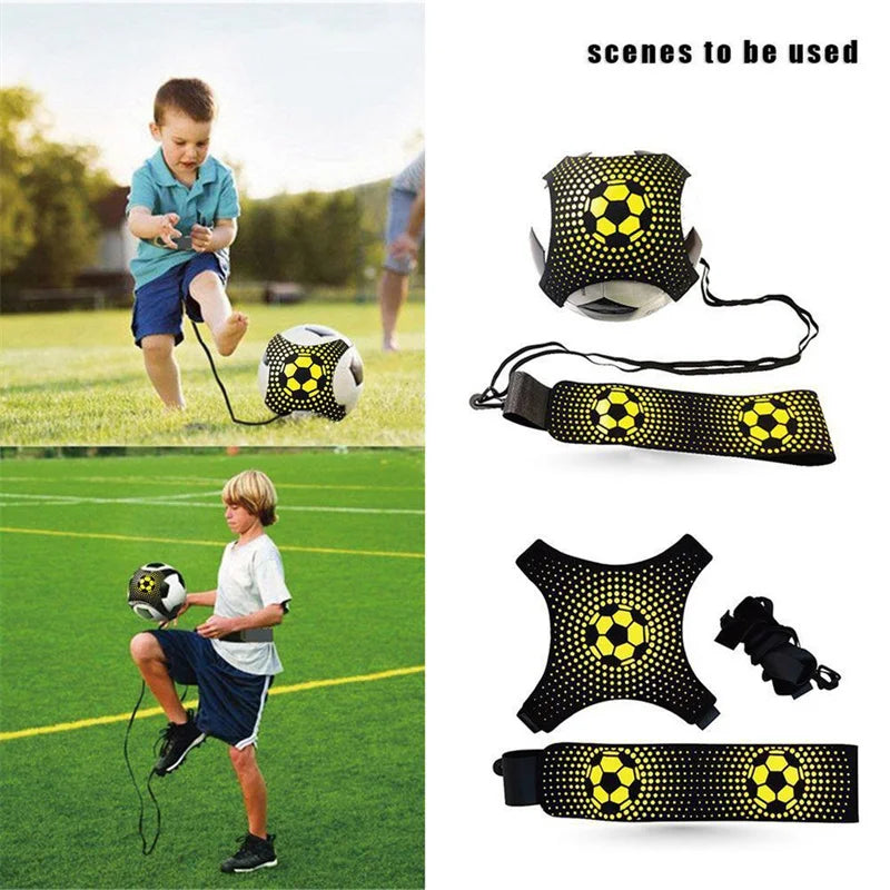 Football Training Ball with Elastic Straps - Outdoor Sports Exercise Equipment for Personal Skills Practice and Physical Training
