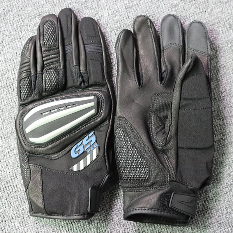 BMW Rally GS Motorcycle Racing Gloves - Touch Screen Off-Road Motocross Gloves