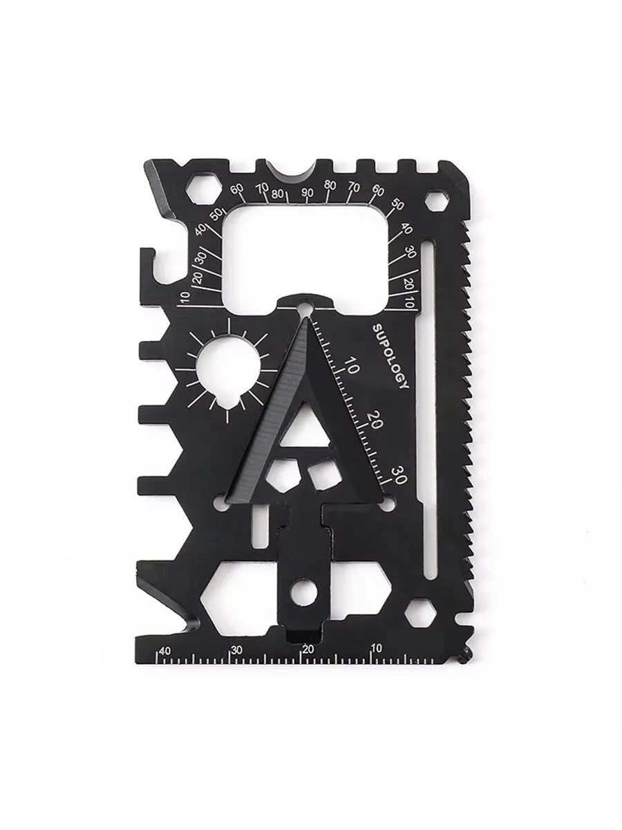 18-in-1 Multi-Functional Survival Card Tool - Portable Outdoor Wildlife Emergency Equipment