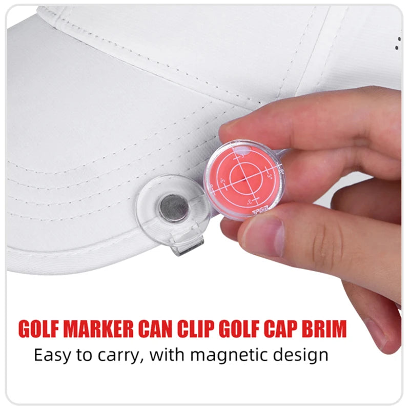 PGM Golf Magnetic Cap Clip Ball Marker - Level Function Marks - Red & Blue - Model MK011