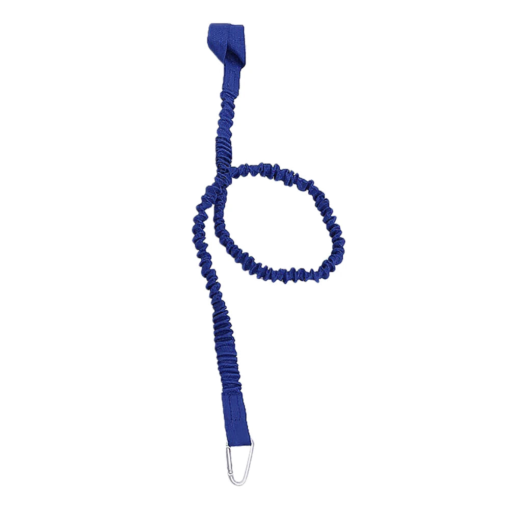 Adjustable Elastic Kayak Rod Lanyard - Canoe Paddle Leash - Fishing Rod Leash - Safety Rope - Carabiner - Rowing Boats Accessories