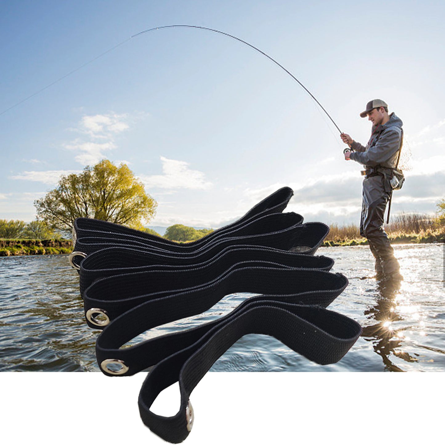 Fishing Line Management Kit (6pcs) - Spool Belt Control System with Line Holder & Reel Fixer - Universal Compatibility