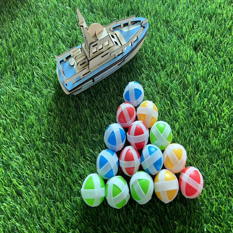 12PCS Kids Sucker Sticky Ball Toy - Outdoor Sports Catch Ball Game Set