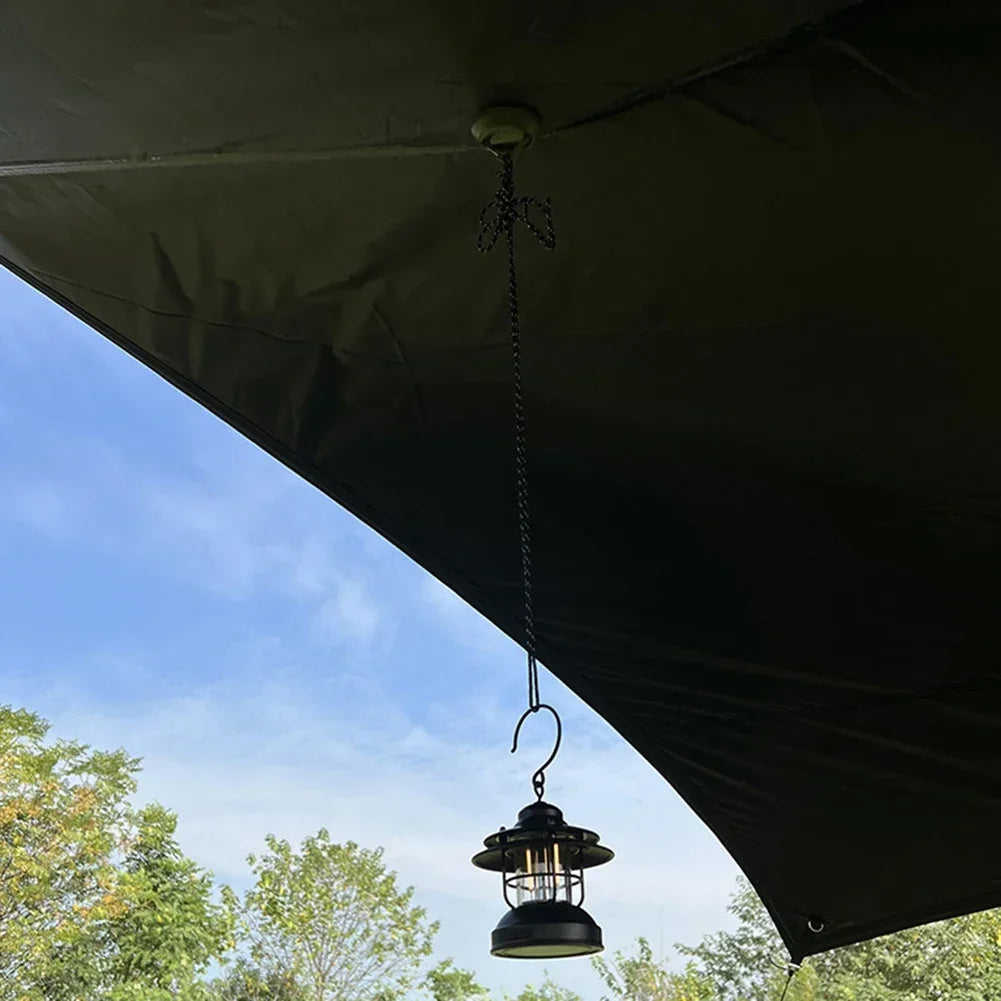 Multi-Purpose Magnetic Camping Hook - Portable Tent Ceiling Clamp with Suction Cup for Outdoor Rope & Lamp Storage