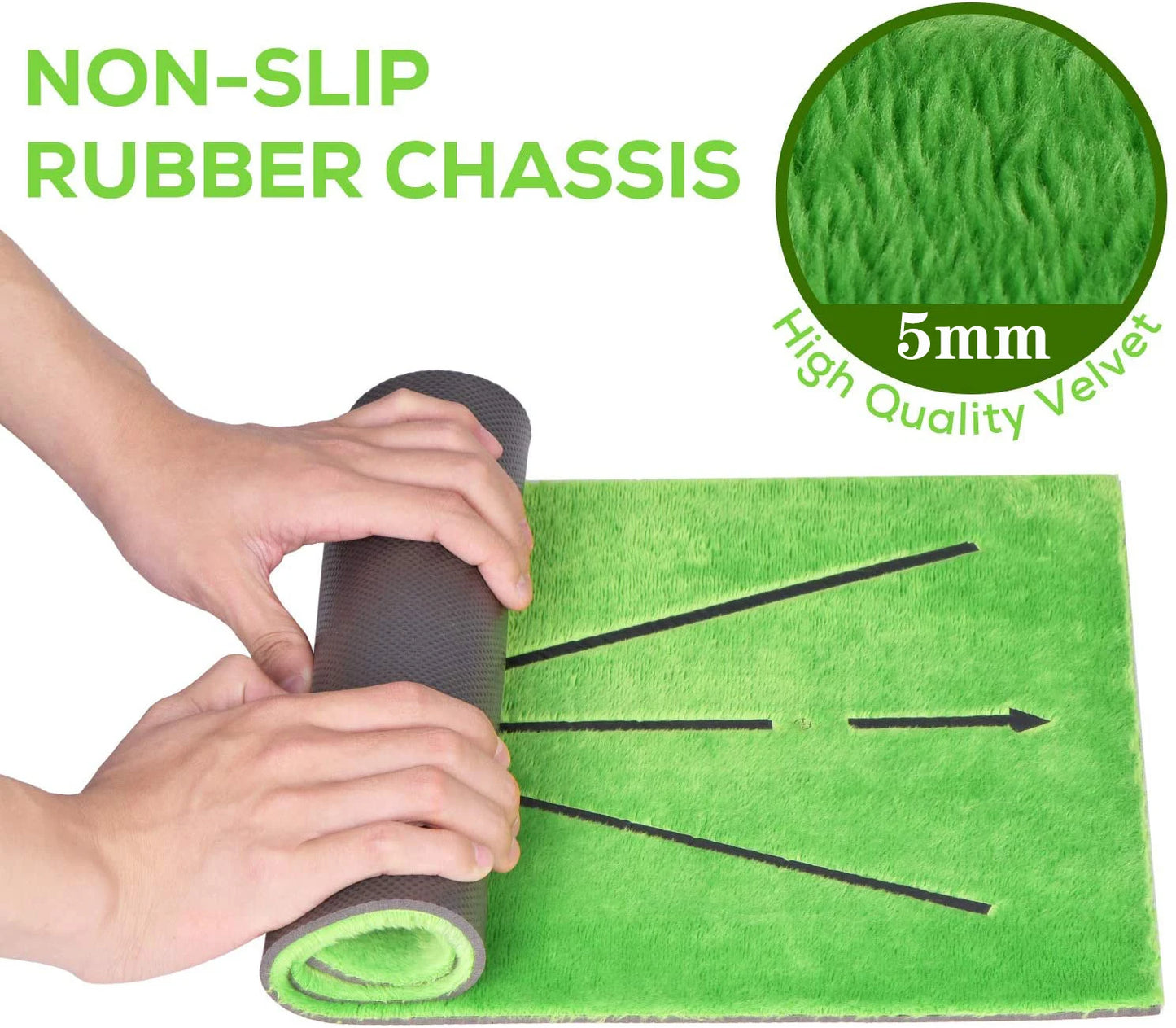 Professional Golf Training Mat - Swing Track & Practice Marking Pad