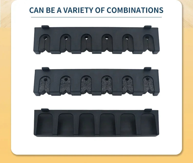 6-Hole Wall-Mounted Fishing Rod Holder - Vertical & Horizontal Display Rack