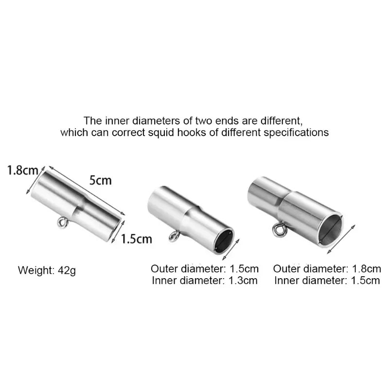 Portable Stainless Steel Squid Hook Straightening and Repair Tool for Fishing Bait Hooks