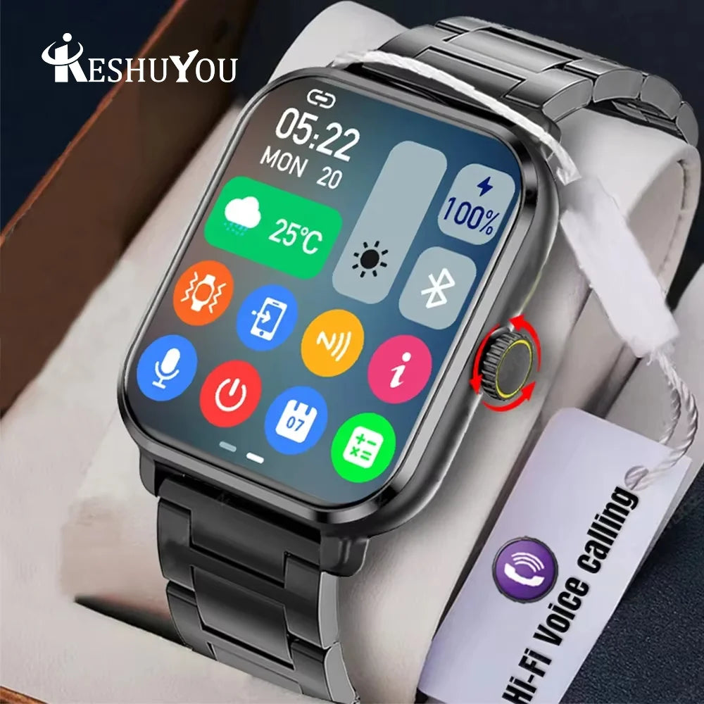 Keshuyou New Smart Watch H9 Pro Max - 2.01 Inch HD Display, Bluetooth Call & Message Alert, Sports Mode - Smartwatch for Men & Women
