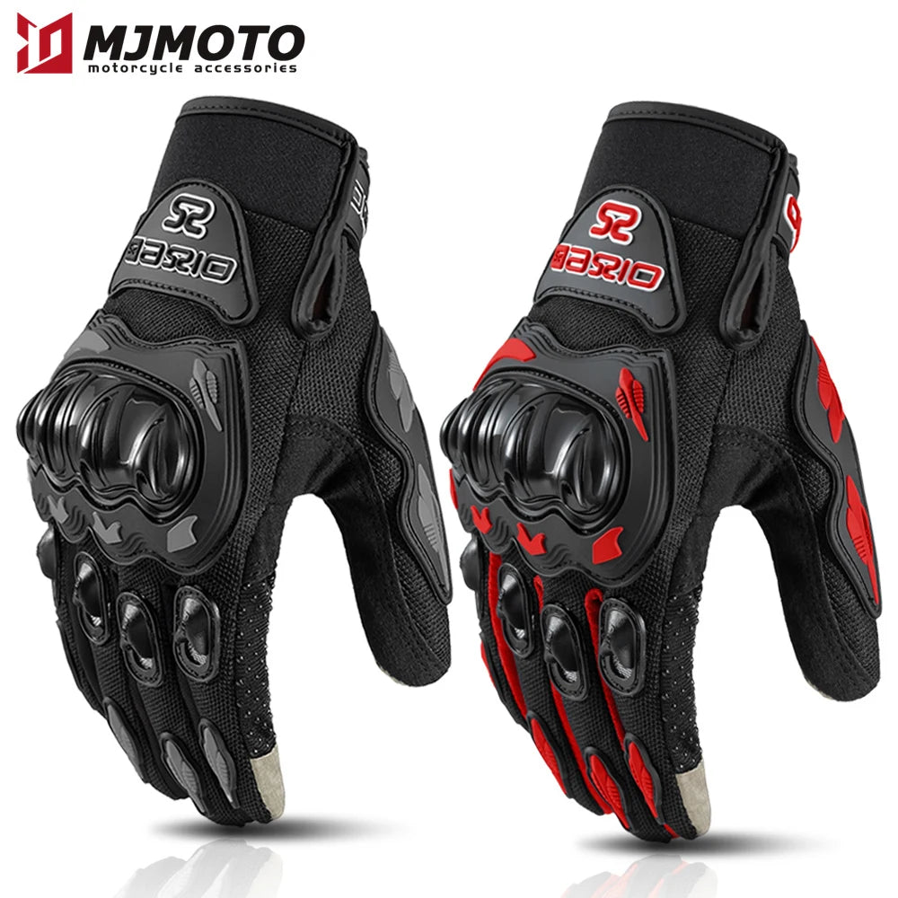 Full Finger Motorcycle Gloves - Summer Breathable, Touch Screen, Non-Slip Racing Gloves