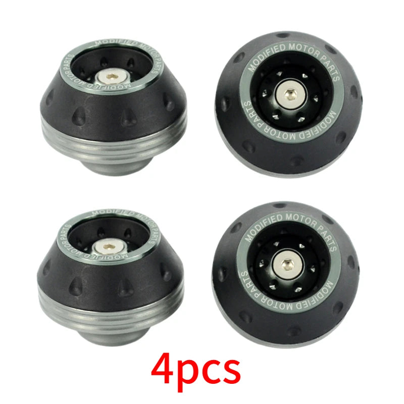 Motorcycle Front Fork Crash Protectors - 2/4Pcs Universal Alloy Wheel Protection Slider Cups for Motocross