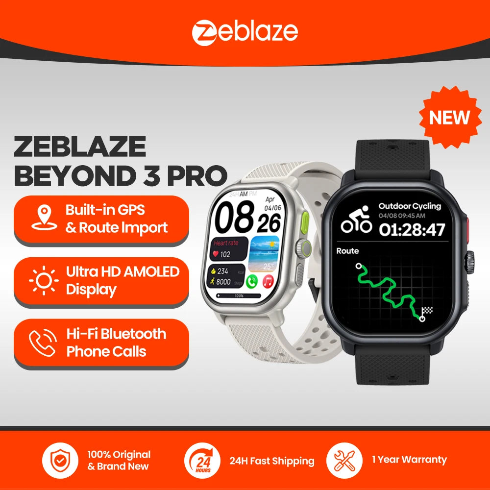 Zeblaze Beyond 3 Pro GPS Smart Watch - Ultimate Fitness Companion