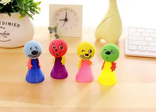 10-Piece Multicolor Jumping Elf Dolls Set - Creative Plastic Toys for Kids Birthday Party Gift