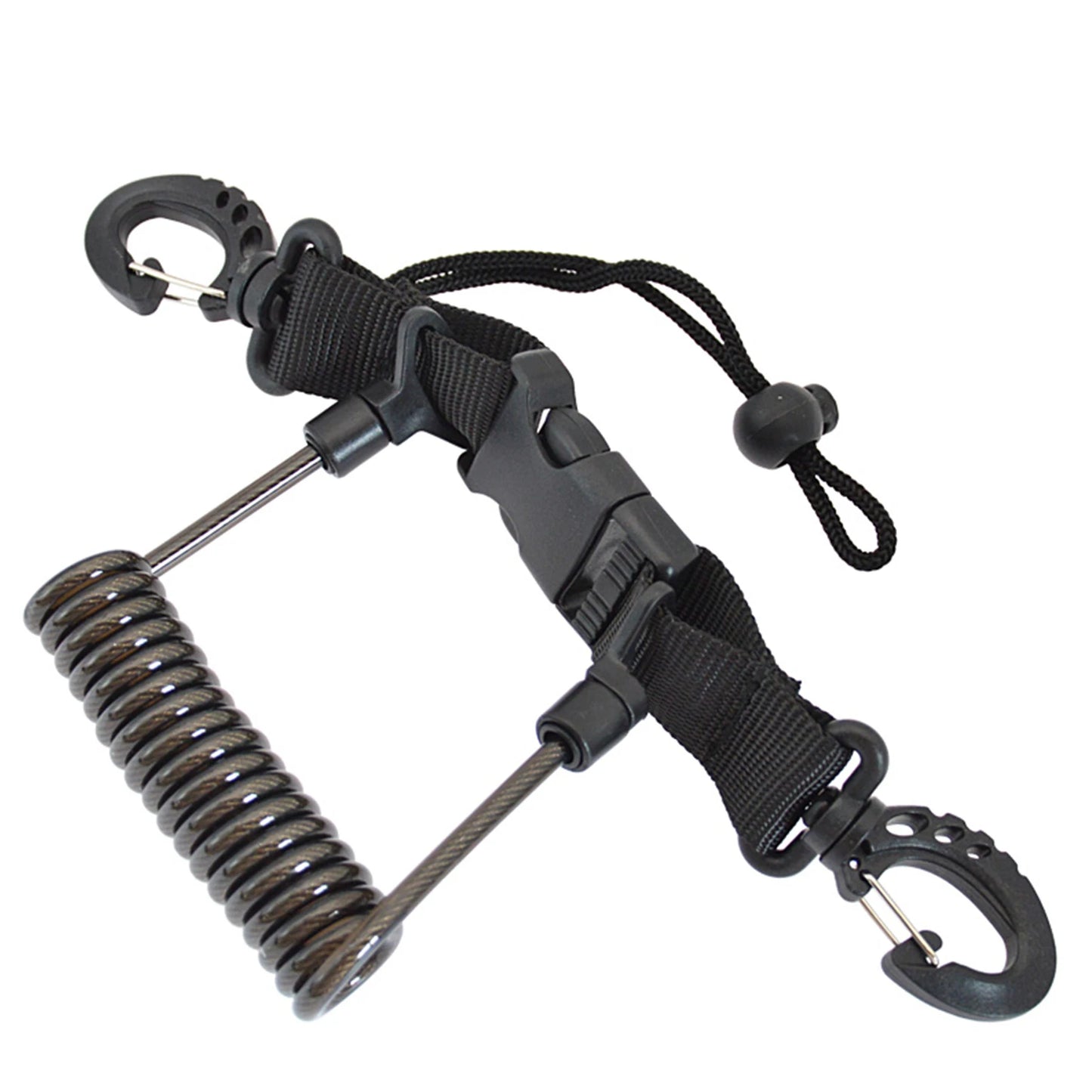 Anti-Loss Spiral Coil Safety Leash for Camera & Flashlight - Diving Snorkeling Surfing Kayaking Equipment