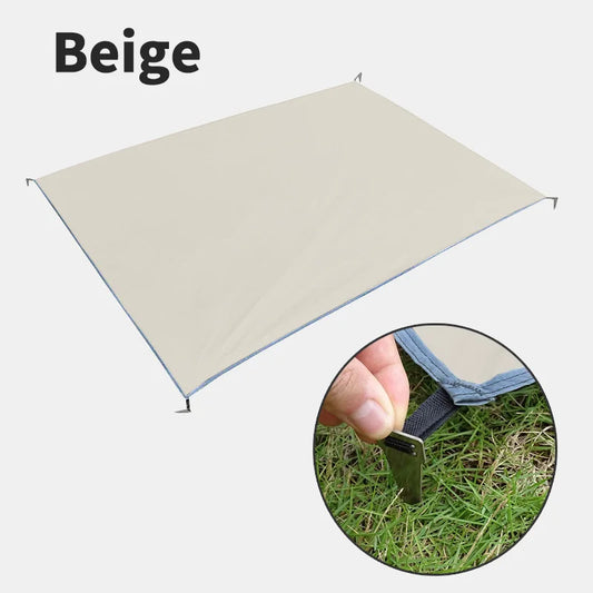 Ultralight Portable Waterproof Camping Mat - Large Travel Mattress with Pegs for Outdoor Picnic, Beach & Tent Use