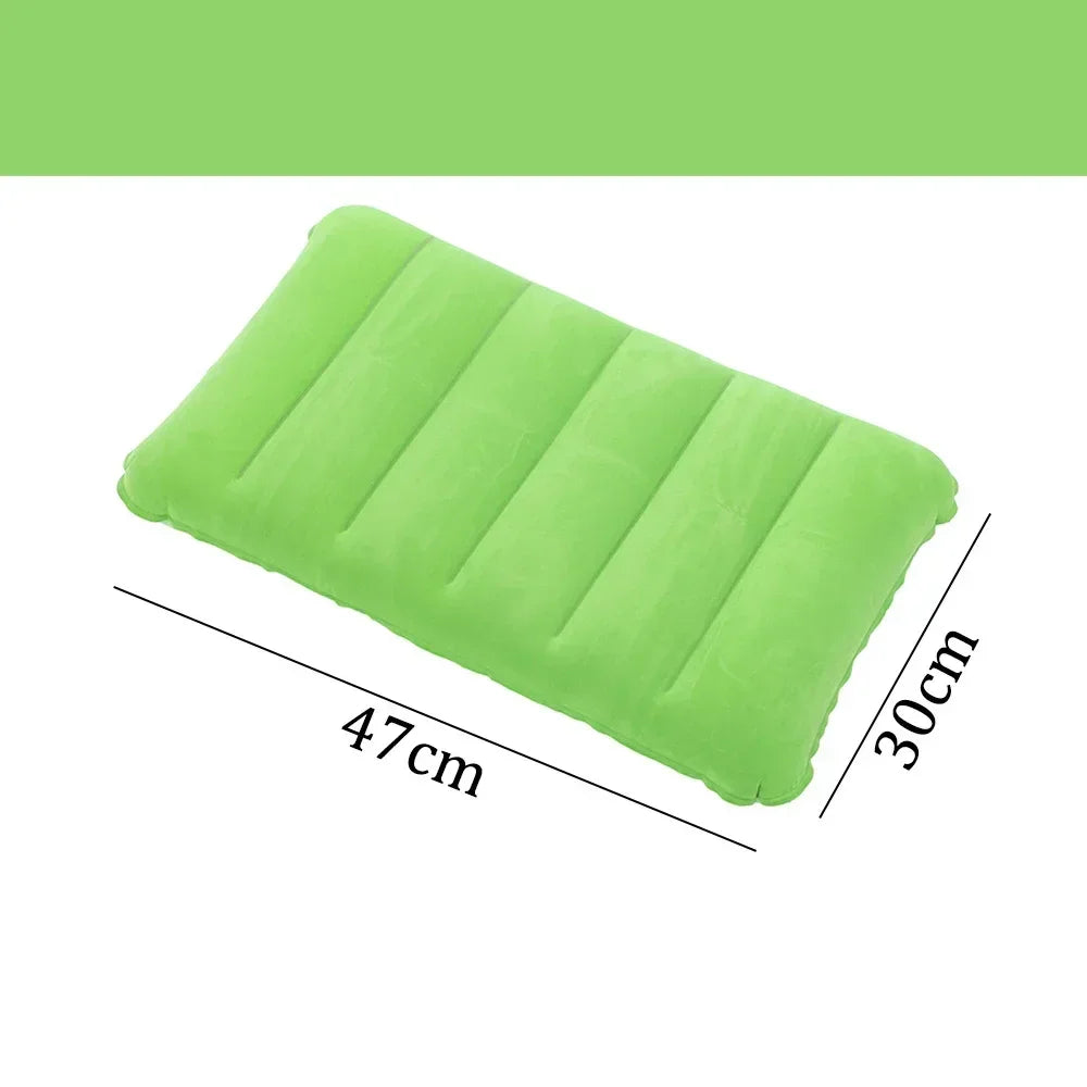 Inflatable Travel Pillow - Foldable Air Cushion for Outdoor Camping, Plane Travel & Backrest Support