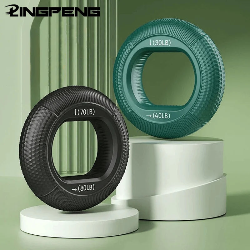 Hand Strengthener Finger Trainer Grip Ring - Silicone Exercise Equipment for Carpal Tunnel Relief - Workout Device