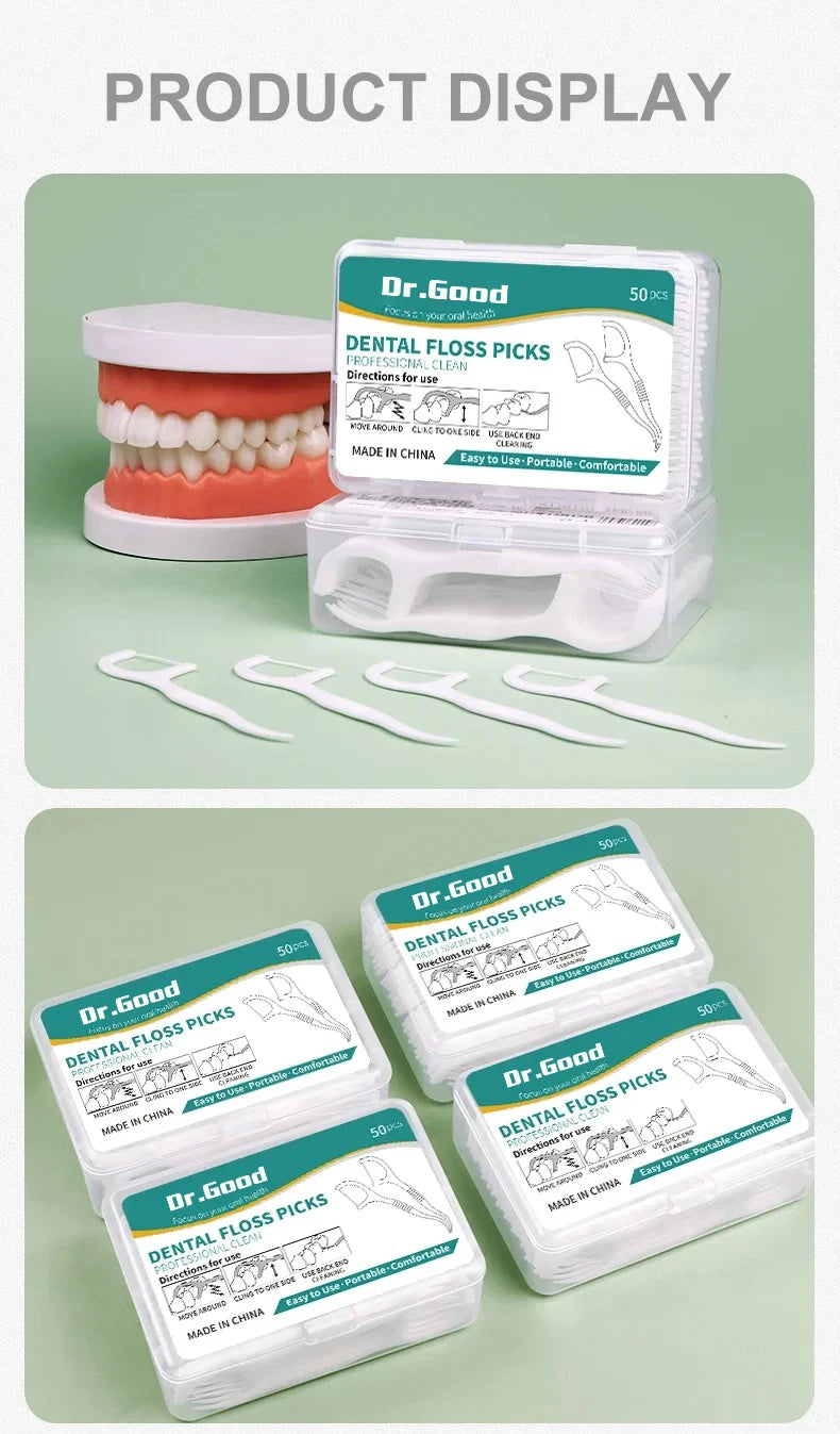 Dental Floss Picks - Oral Care Tools (50/150/300/600/1000 PCS Options)