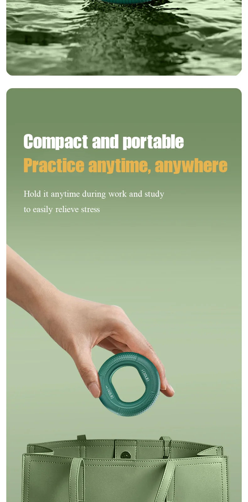 Hand Strengthener Finger Trainer Grip Ring - Silicone Exercise Equipment for Carpal Tunnel Relief - Workout Device