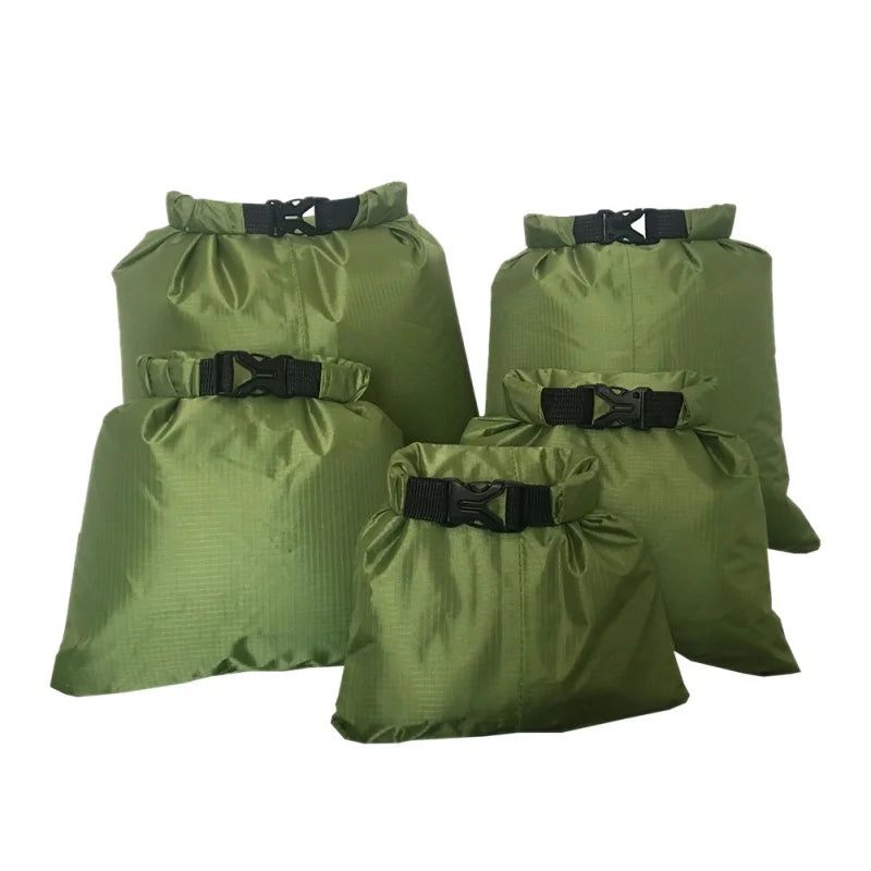 Waterproof Dry Bags Set of 5 - Multi-Purpose Storage Sacks for Camping, Hiking, Swimming, Kayaking, Rafting & Outdoor Adventures