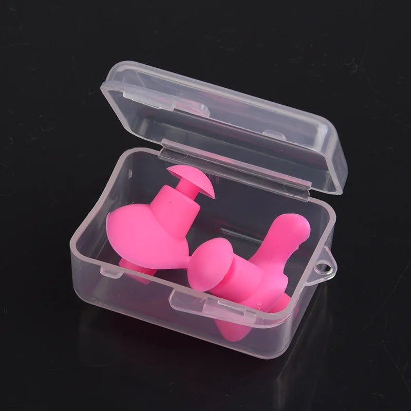 Premium Waterproof Silicone Earplugs - Soft & Durable Swimming Ear Protection with Delicate Texture (1 Pair)