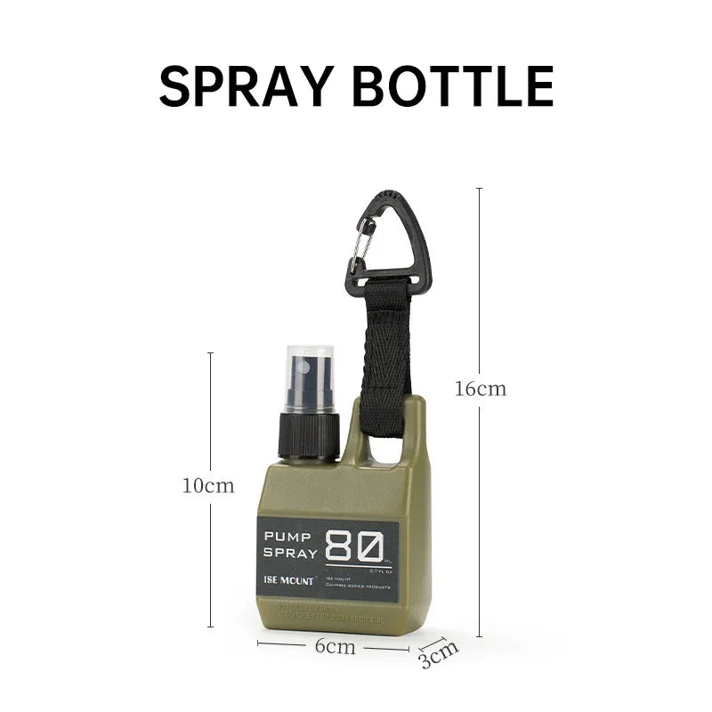 Portable 80ml Spray Bottle - Outdoor Cosmetic Container for Alcohol & Perfume with Backpack Hook - Camping Hiking Gadget