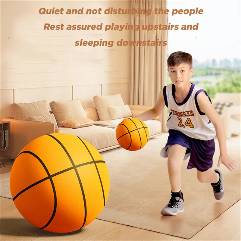 New Silent Basketball PU Foam Soft And Noise Free Children Sports Indoor Bounce Balls High Density Mute Bouncing Basket Ball