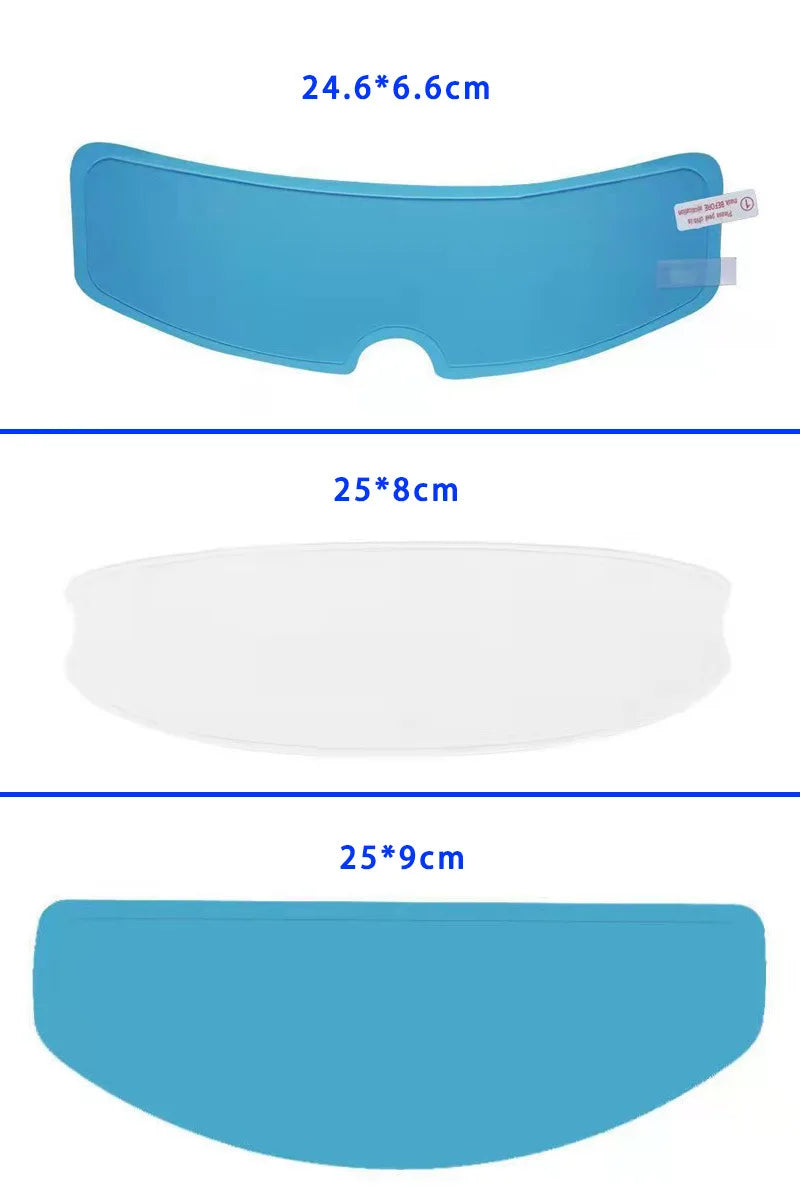 Clear Nano Film Helmet Sticker – Anti-Rain & Anti-Fog Protection for Motorbike Riders, Easy Application for Enhanced Visibility