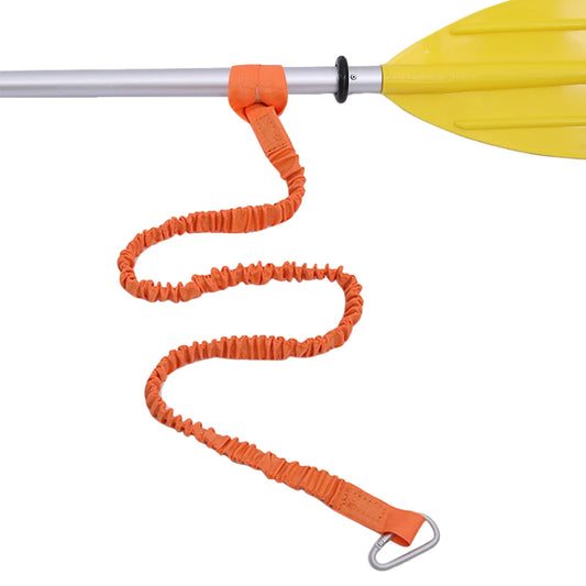 Adjustable Elastic Kayak Rod Lanyard - Canoe Paddle Leash - Fishing Rod Leash - Safety Rope - Carabiner - Rowing Boats Accessories