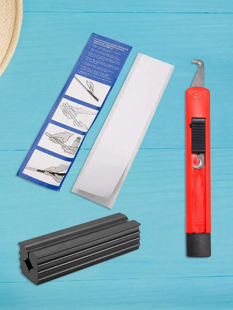 Professional Golf Club Regripping Kit - 13 Grip Tape Strips with Removal Tool, Rubber Vise Clamp & Cover for Complete Club Grip Repair