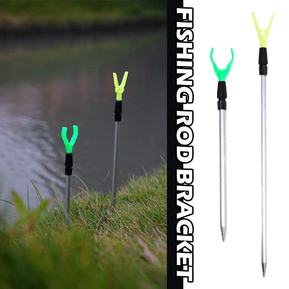 Telescopic Fishing Rod Holder - Adjustable 50-80cm Extending Bankstick Stand with Rod Rest Bracket for Fishing Accessories