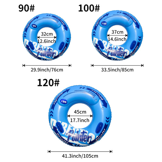 Adult Double Balloon Swimming Ring - Inflatable Pool Float Beach Toy with Inner Tube Design