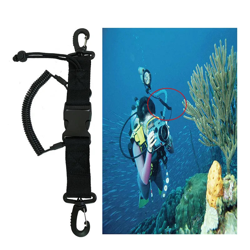Underwater Sports Camera Lanyard - Quick Release Buckle with Secure Clips for Scuba Diving, Kayaking, Swimming & Water Sports Accessories