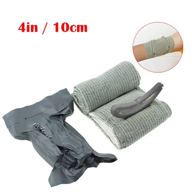 Emergency Trauma First Aid Kit - Compression Bandage, Tourniquet, Sterile Medical Dressing & Roll Bandage