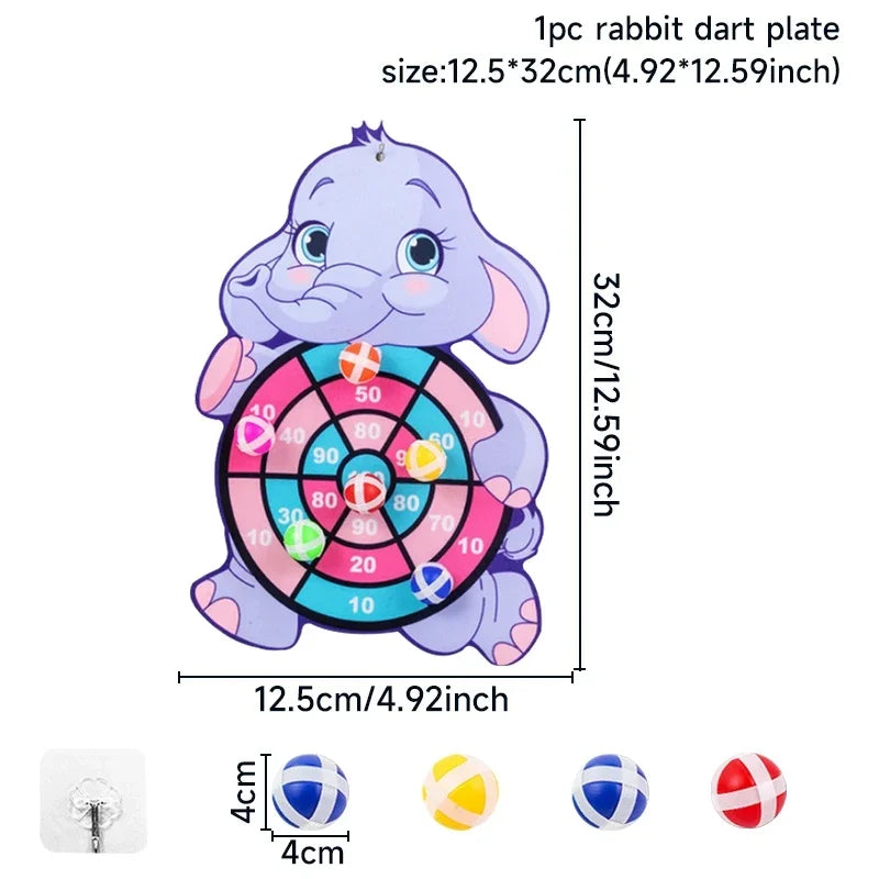 Jungle Animal Dart Plate Board - Panda Safari Birthday Party Favors for Kids