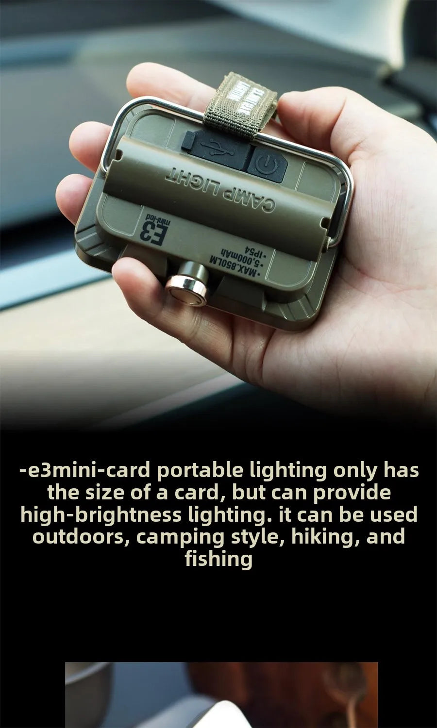 Rechargeable 5000mAh LED Camping Light - Waterproof Portable Hanging Tent Lamp for Outdoor Emergency Lighting