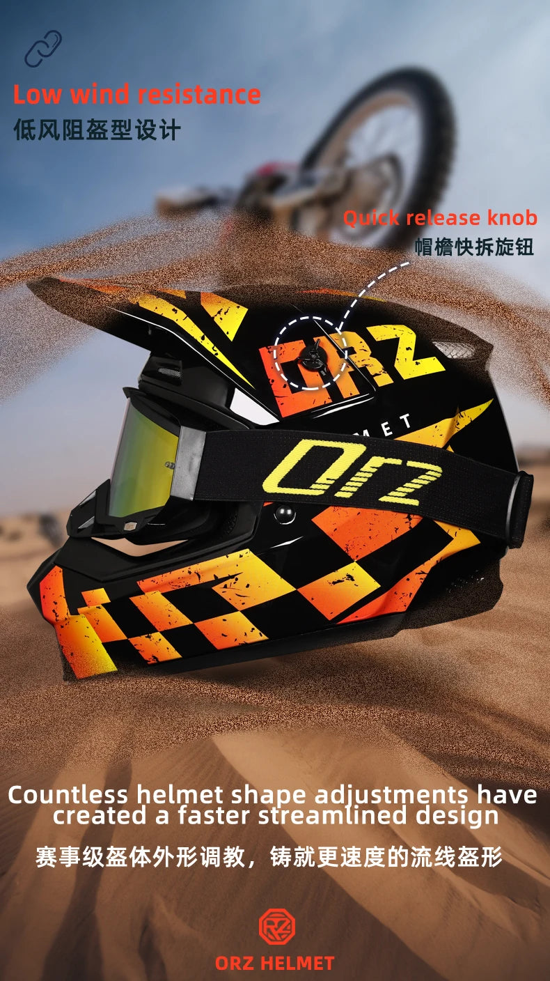 Full Face DH Motorcycle Helmet - Off-Road Racing Rally Bicycle Downhill Speed Helmet