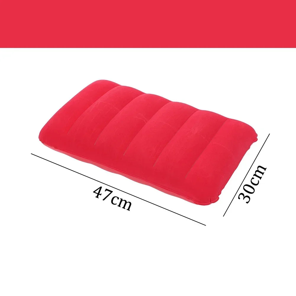 Inflatable Travel Pillow - Foldable Air Cushion for Outdoor Camping, Plane Travel & Backrest Support