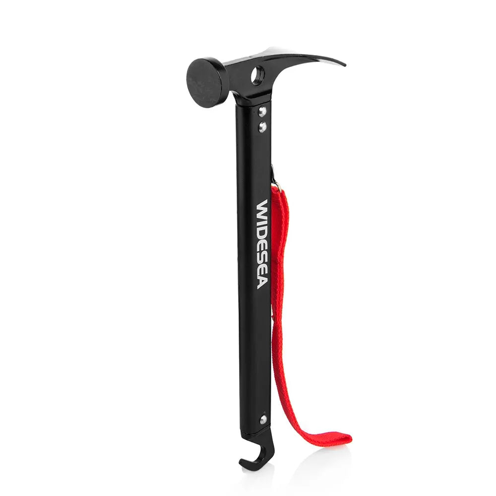 Stainless Steel Camping Hammer with Copper Accents - Tent Stake Mallet & Puller for Mountaineering Hiking Outdoor Adventures