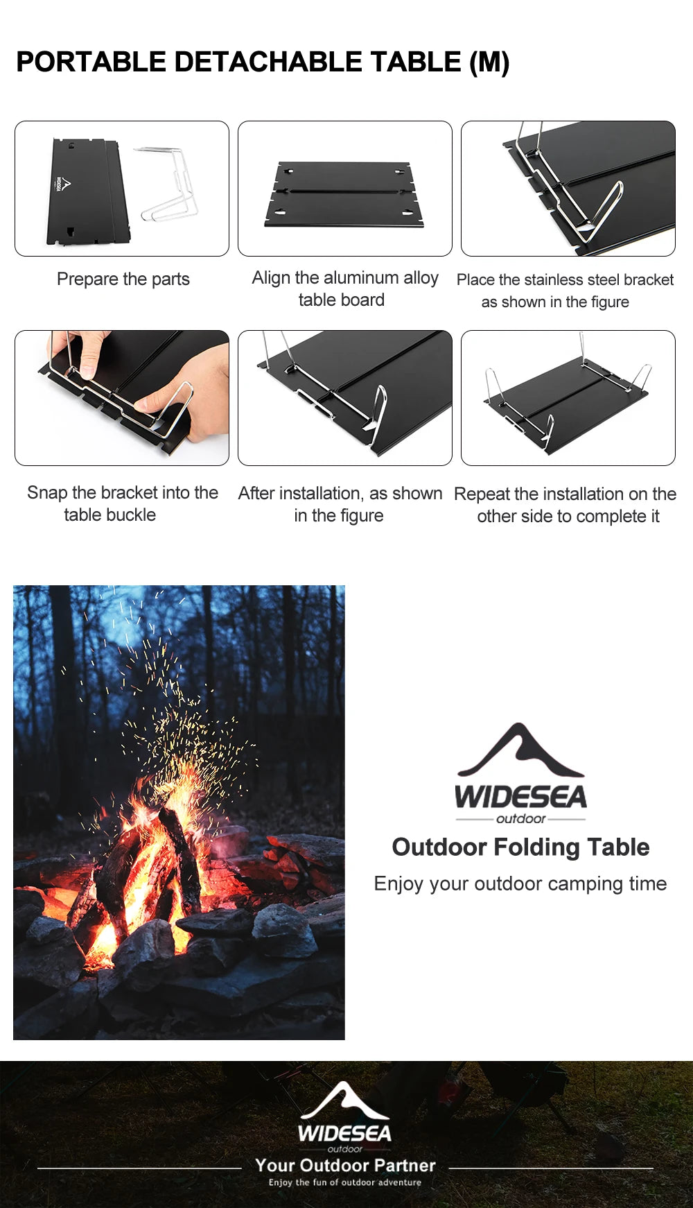 Ultra-Light Foldable Camping Table - Portable Outdoor Desk for Climbing, Fishing & Picnic Adventures