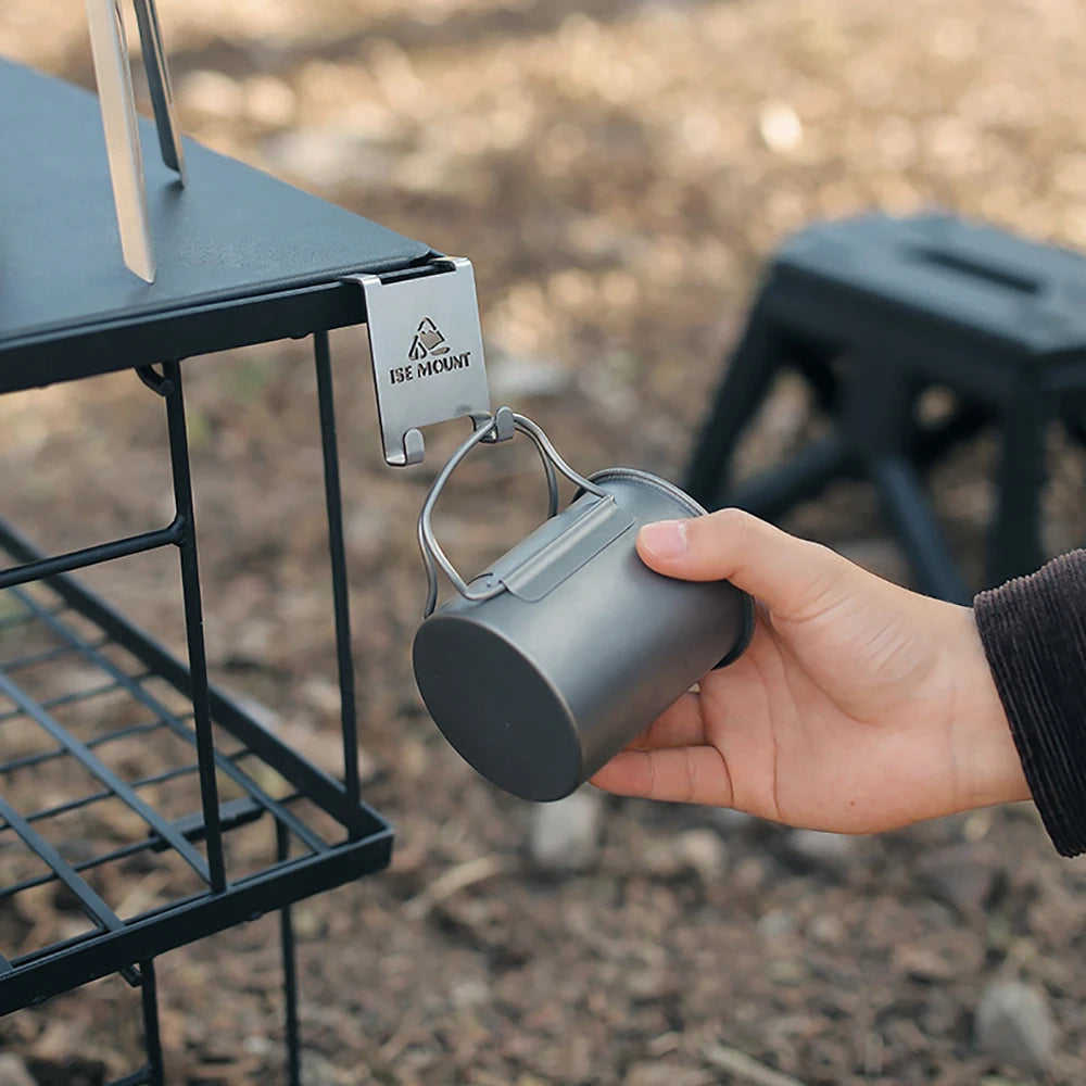 Stainless Steel Gas Canister Hook - Camping Table Stove Tank Hanger Organizer for Outdoor Cooking