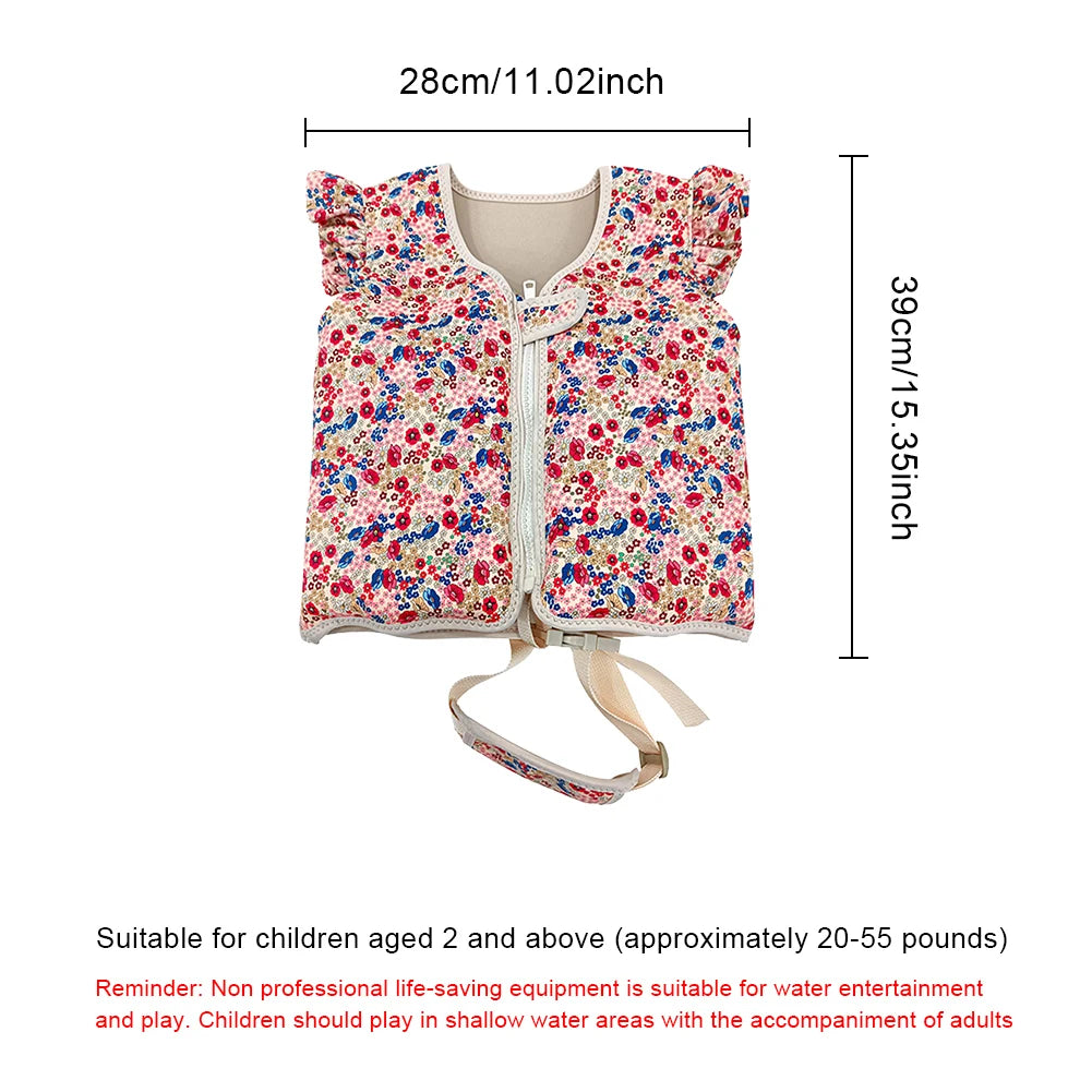 Children's Cartoon Swimming Life Vest - Toddler Buoyancy Aid Jacket for Pool Safety