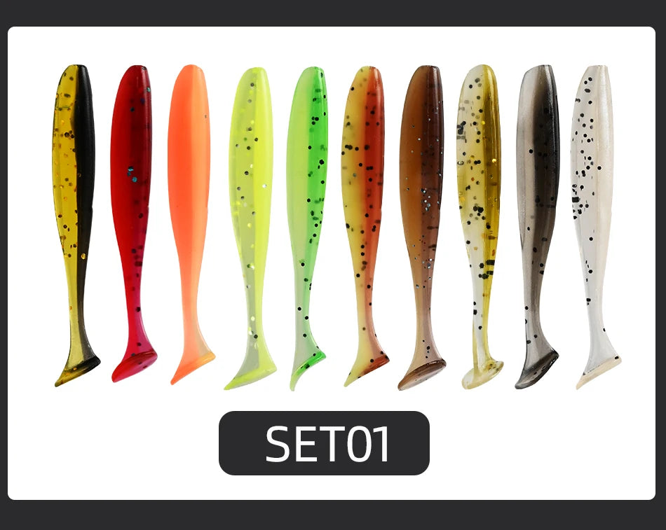 MEREDITH Soft Silicone Fishing Lures - Easy Shiner Wobblers 50mm/65mm/75mm/100mm - Artificial Plastic Baits for Carp Fishing