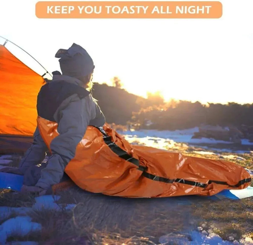 Ultra Waterproof Mylar Thermal Lightweight Survival Sleeping Bag for Camping & Hiking