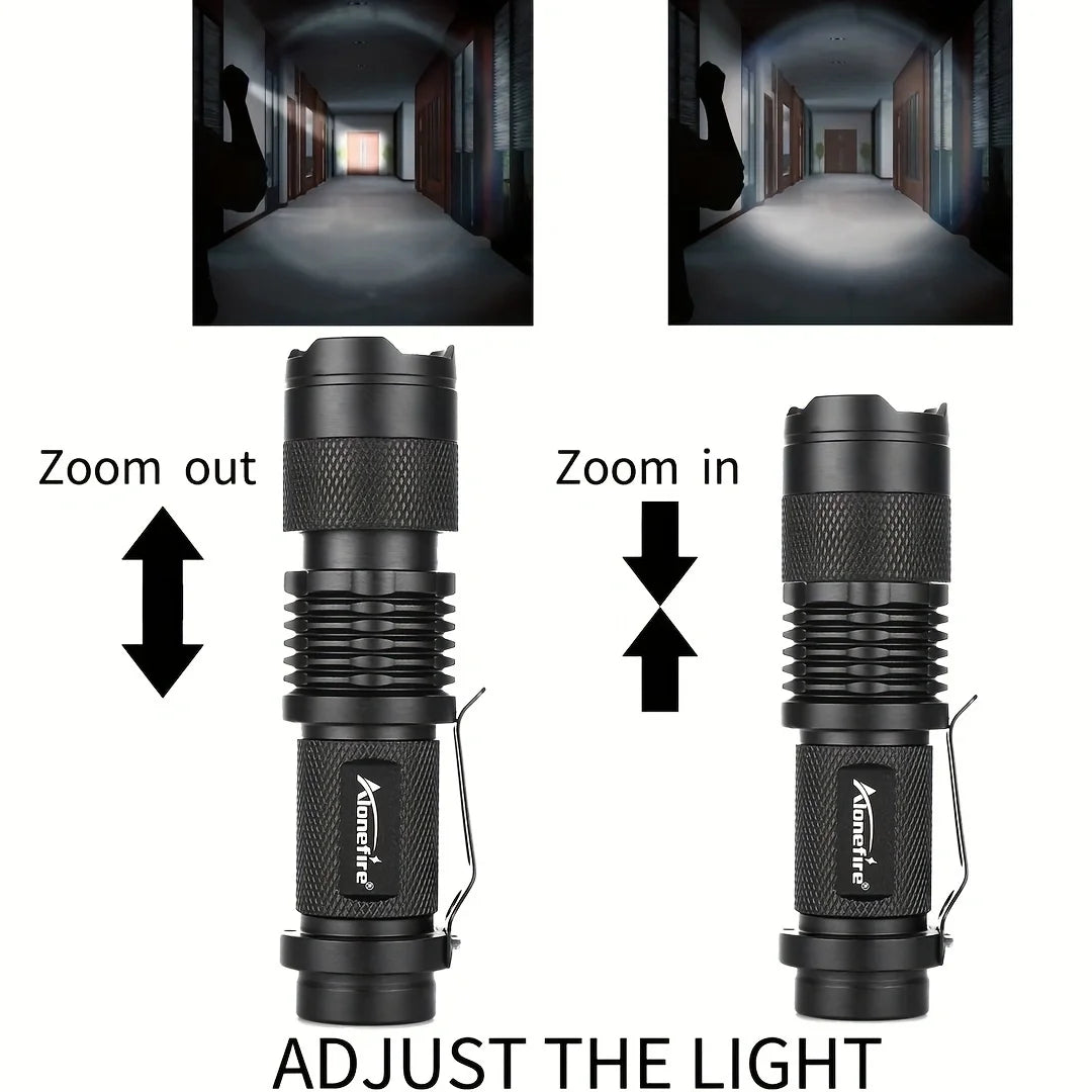 Swivel U-Ring Flashlight Holder - Multi-Purpose Backpack Light Clamp for Outdoor Hiking, Climbing & Work - Water Pipe, Pole & Shoulder Strap Compatible