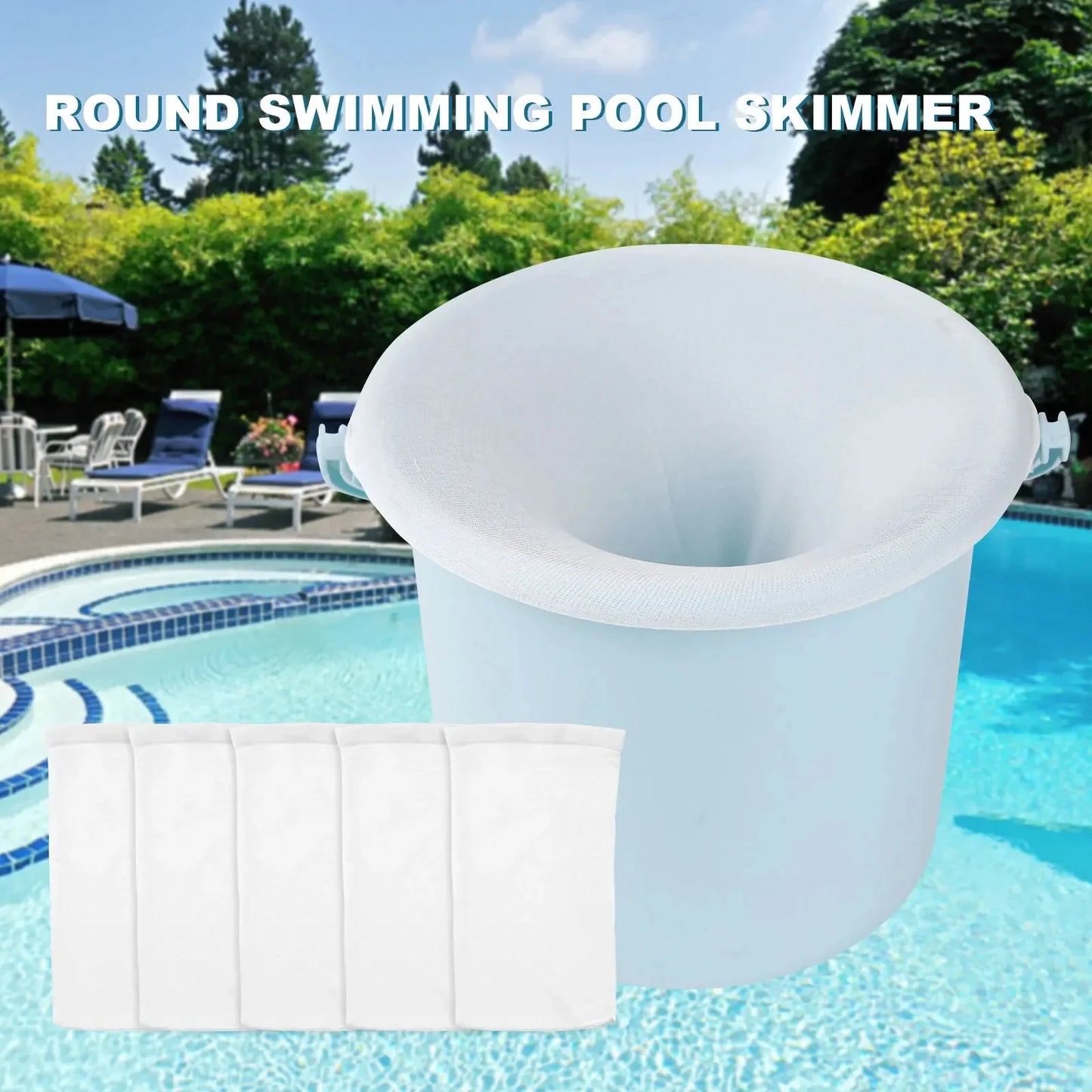 Pool Skimmer Filter Socks - Nylon Mesh Basket Filters for Swimming Pool Cleaning (5-50 Pack)